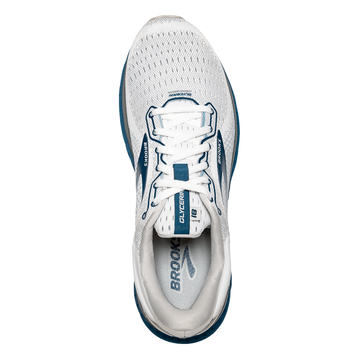Brooks Glycerin 18 - White - Grey - Poseidon