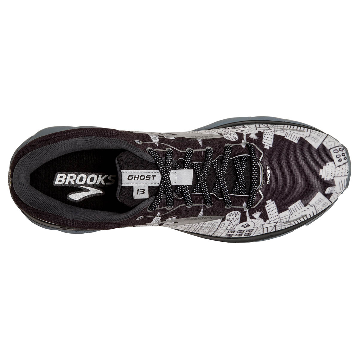 Brooks Ghost 13 - Black - Silver - Sleet