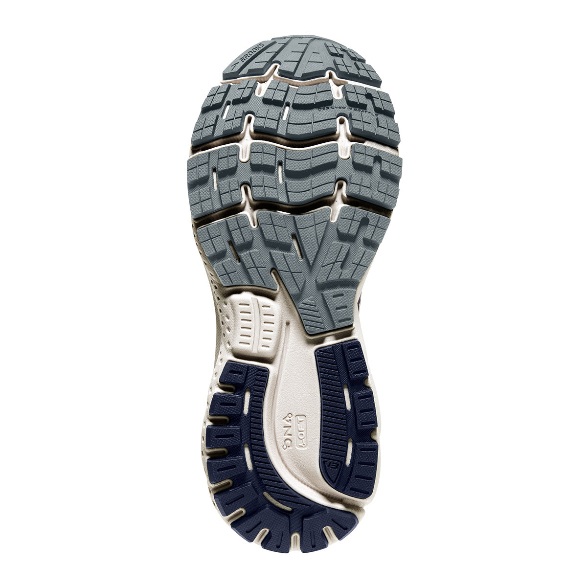 Brooks Ghost 13 - Peacoat - Grey - Gold