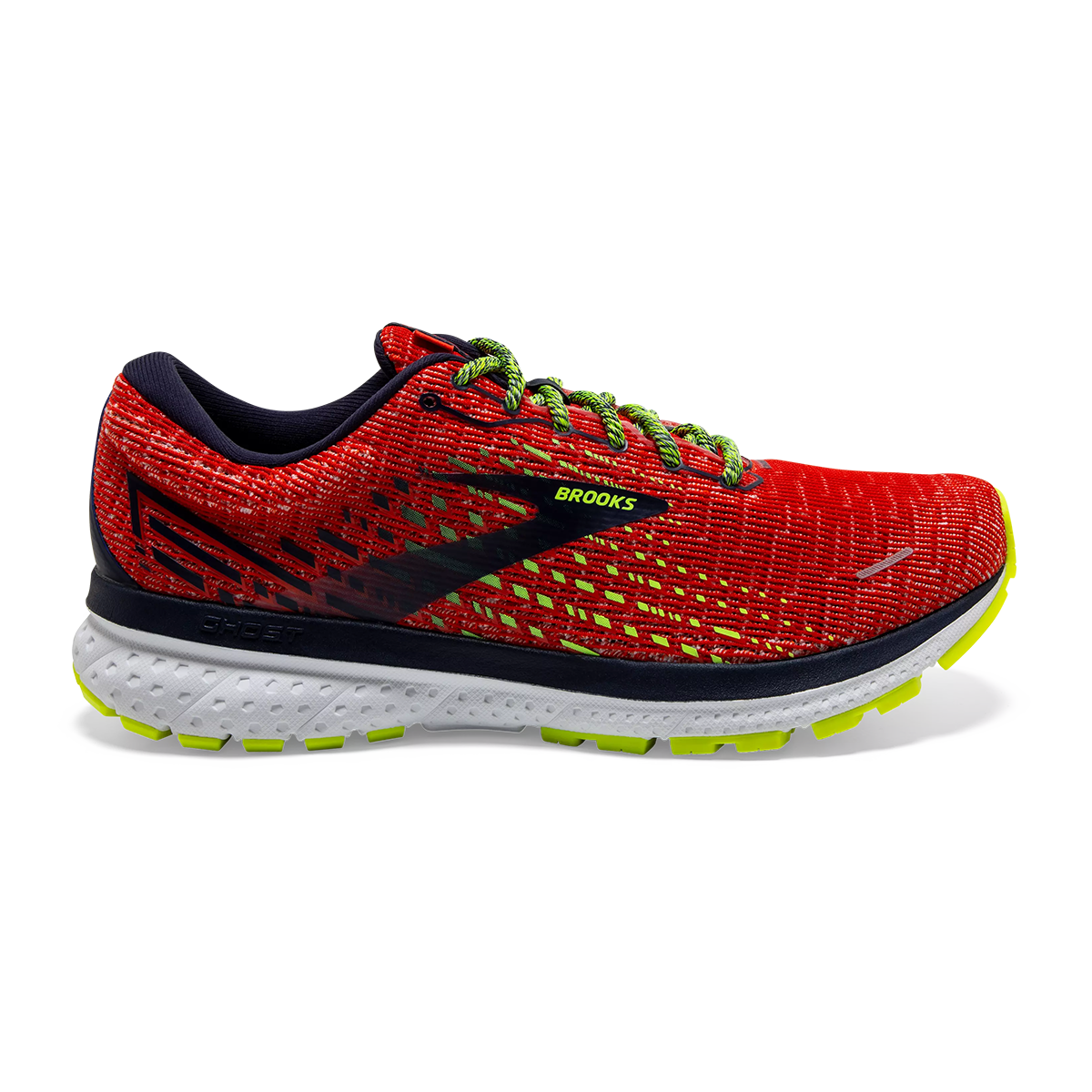Brooks Ghost 13 - Tomato - Navy - Nightlife