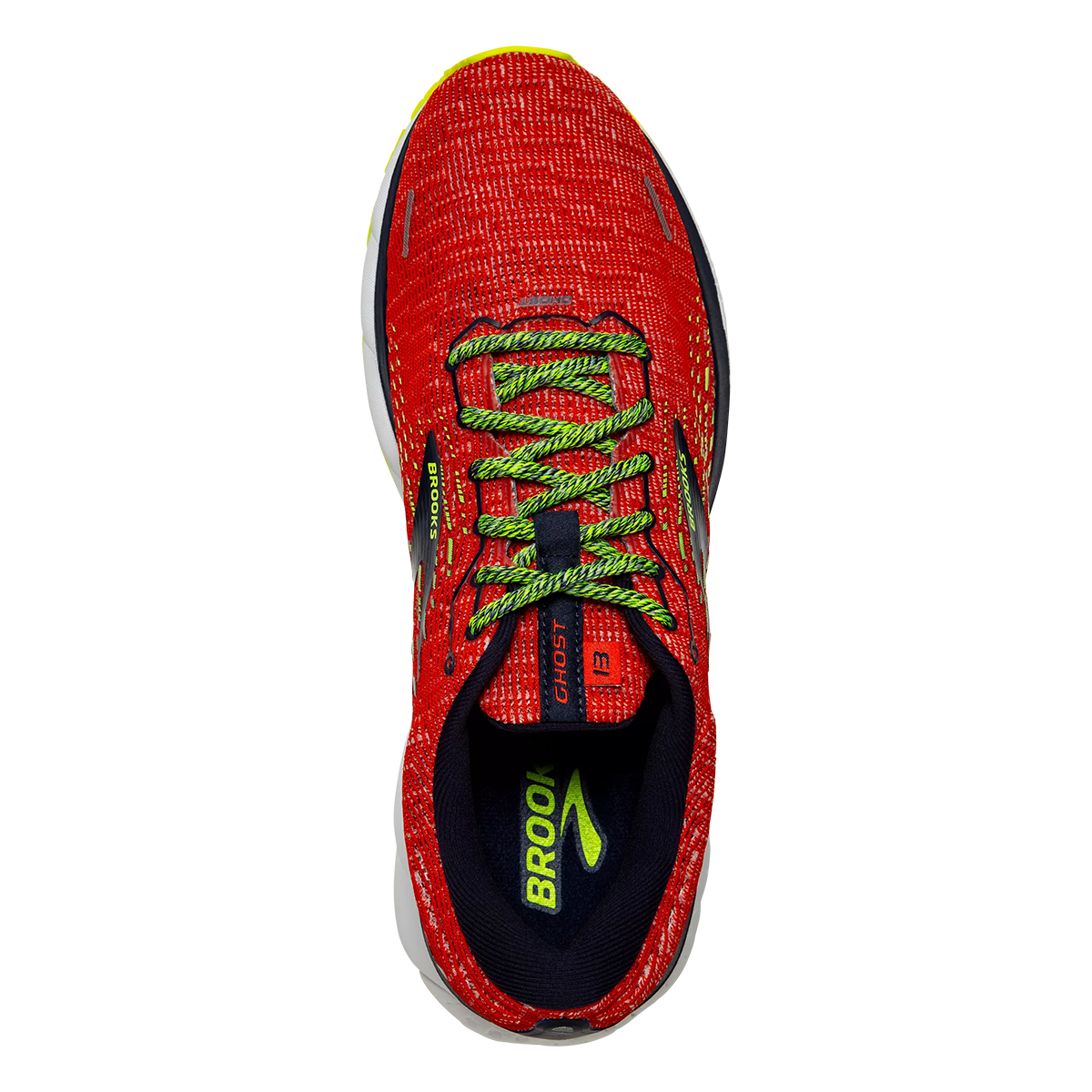 Brooks Ghost 13 - Tomato - Navy - Nightlife