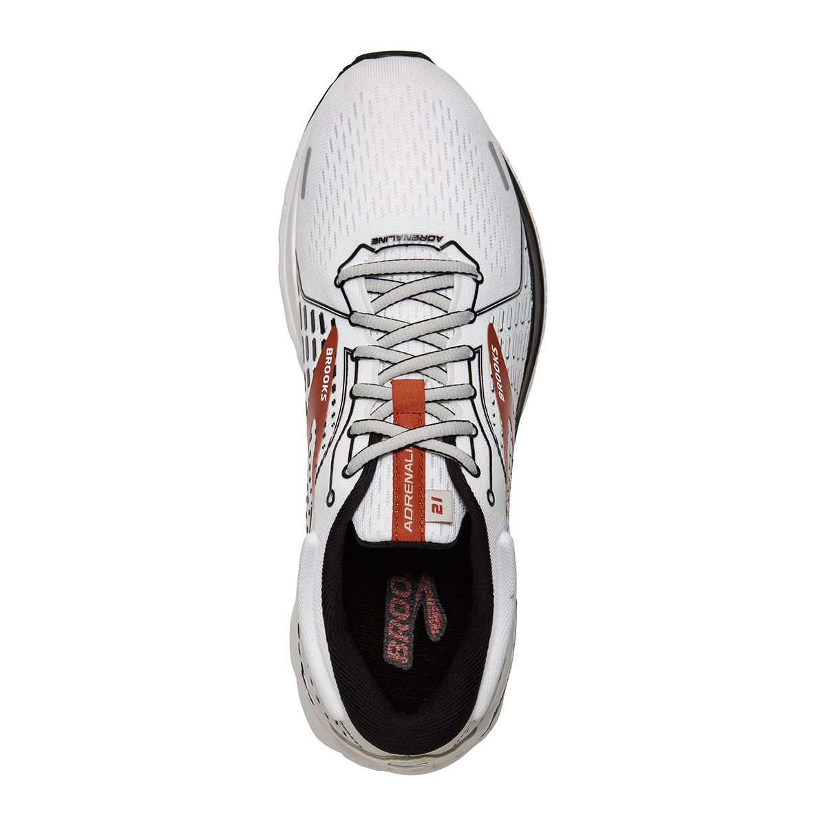 Brooks Adrenaline GTS 21 - White - Black - Orange
