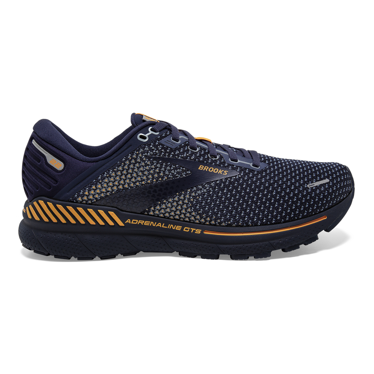 Brooks Adrenaline GTS 22 - Peacoat - Grey - Sunflower