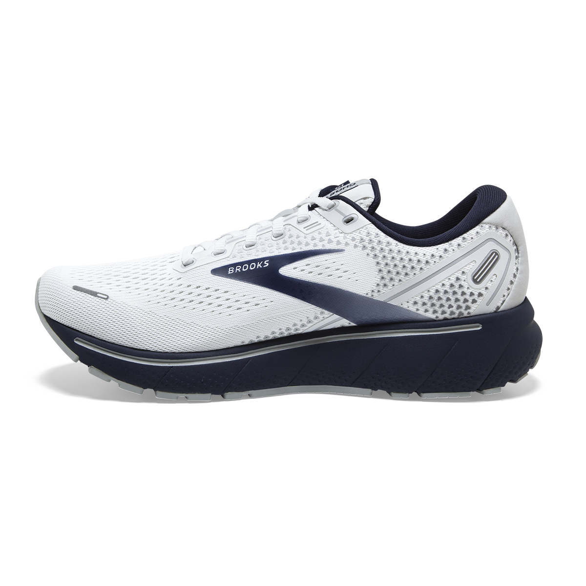 Brooks Ghost 14 - White - Grey - Navy