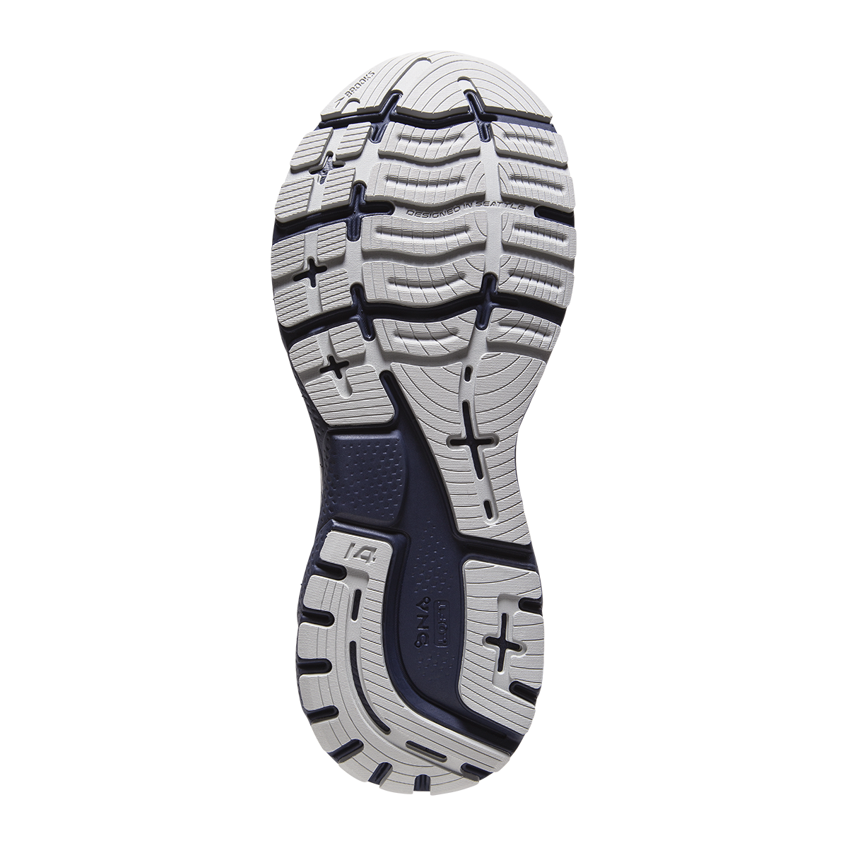 Brooks Ghost 14 - White - Grey - Navy