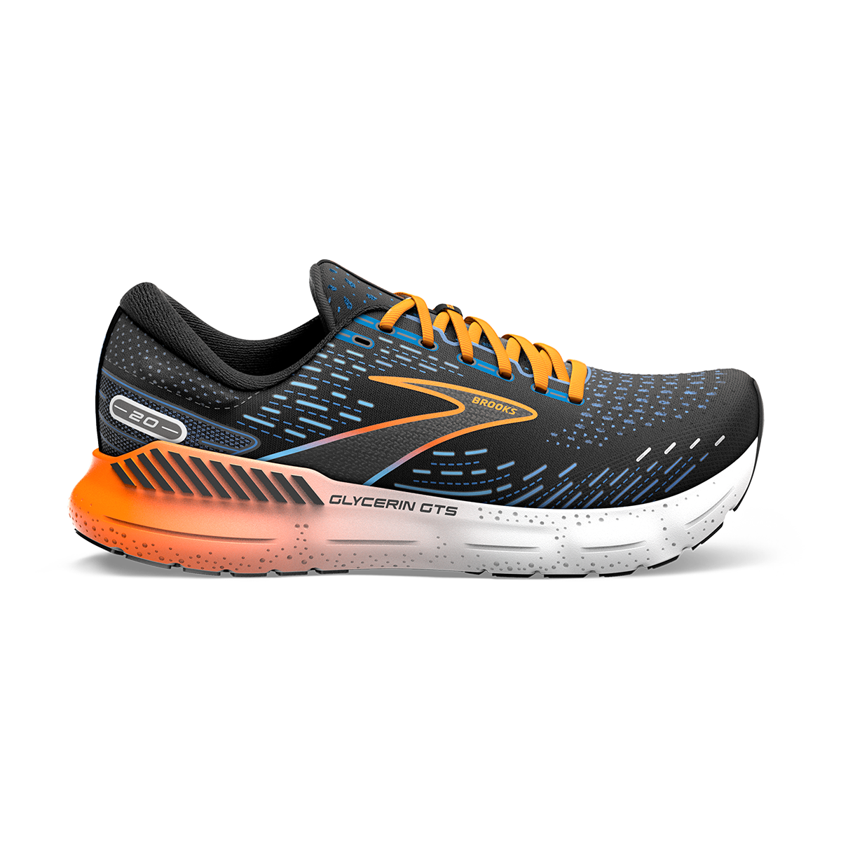 Brooks Glycerin GTS 20 - Black - Classic Blue - Orange