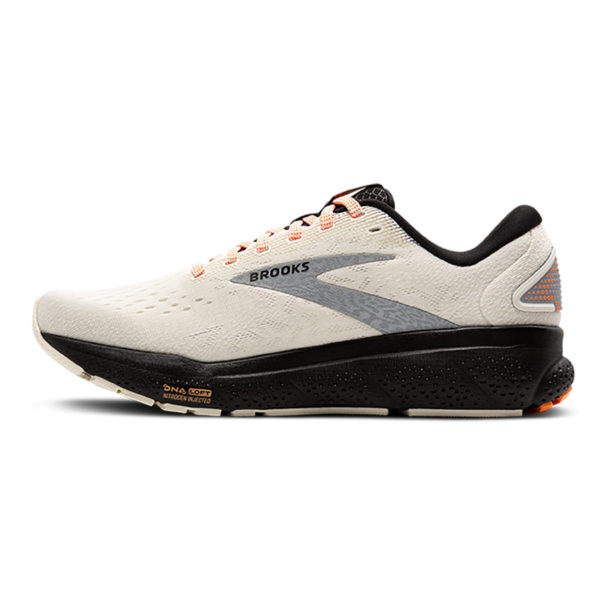 Brooks Ghost 16 - Ecru - Orange - Black