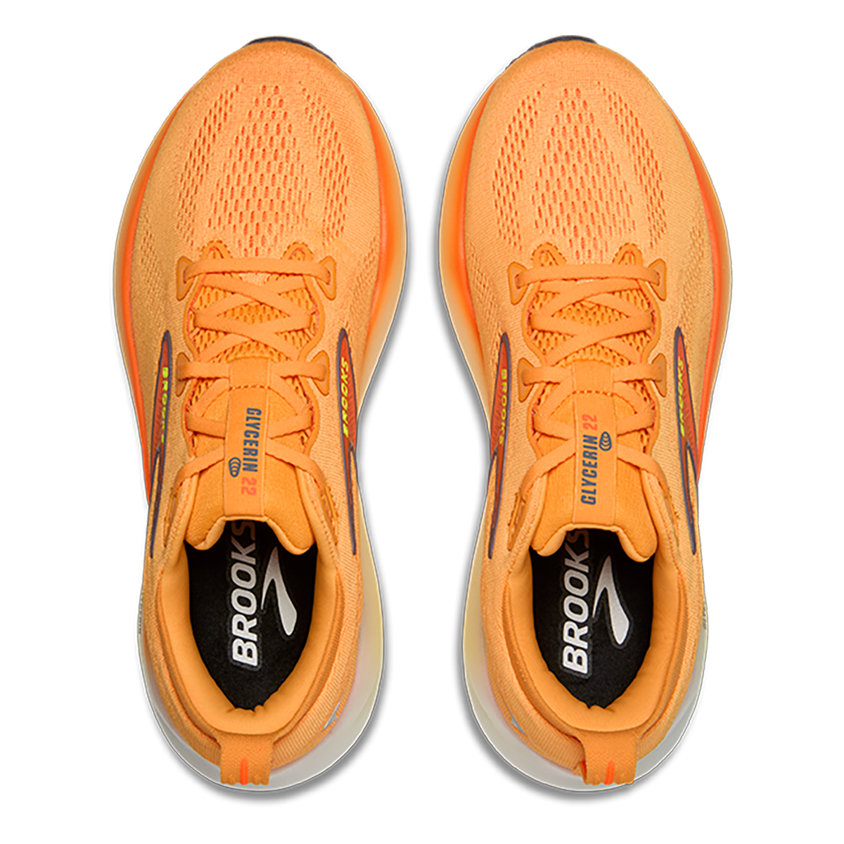 Brooks Glycerin 22 Orange - Nightlife - White