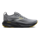 Brooks Adrenaline GTS 25 men's stability running shoe in Primer Grey/Ebony/Jasmin, lateral view