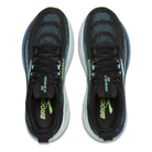 Brooks Adrenaline GTS 25 stability running shoes in Black/Ipanema/Mint, top view