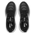 Brooks Adrenaline GTS 25 stability running shoe in Black/Grey/White, top view
