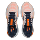 Brooks Adrenaline GTS 25 men's stability running shoes in White/Spellbound/Orange, top view