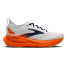 Brooks Glycerin 23 men's running shoe in White/Navy/Orange, lateral view