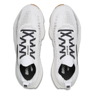 Brooks Glycerin Flex men's running shoes in White/Black/Gum, top view