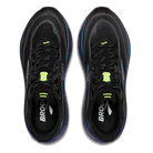 Brooks Ghost 18 Moonlight men's running shoes in Black/Silver/Chameleon, top view