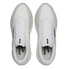 Brooks Ghost Amp men's running shoes in White/Storm Grey/Navy, top view