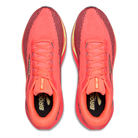 Brooks Ghost Amp men's running shoes in Flame/Slate/Yellow, top view