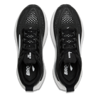 Brooks Glycerin GTS 23 men's stability running shoes in Black/Grey/White, top view