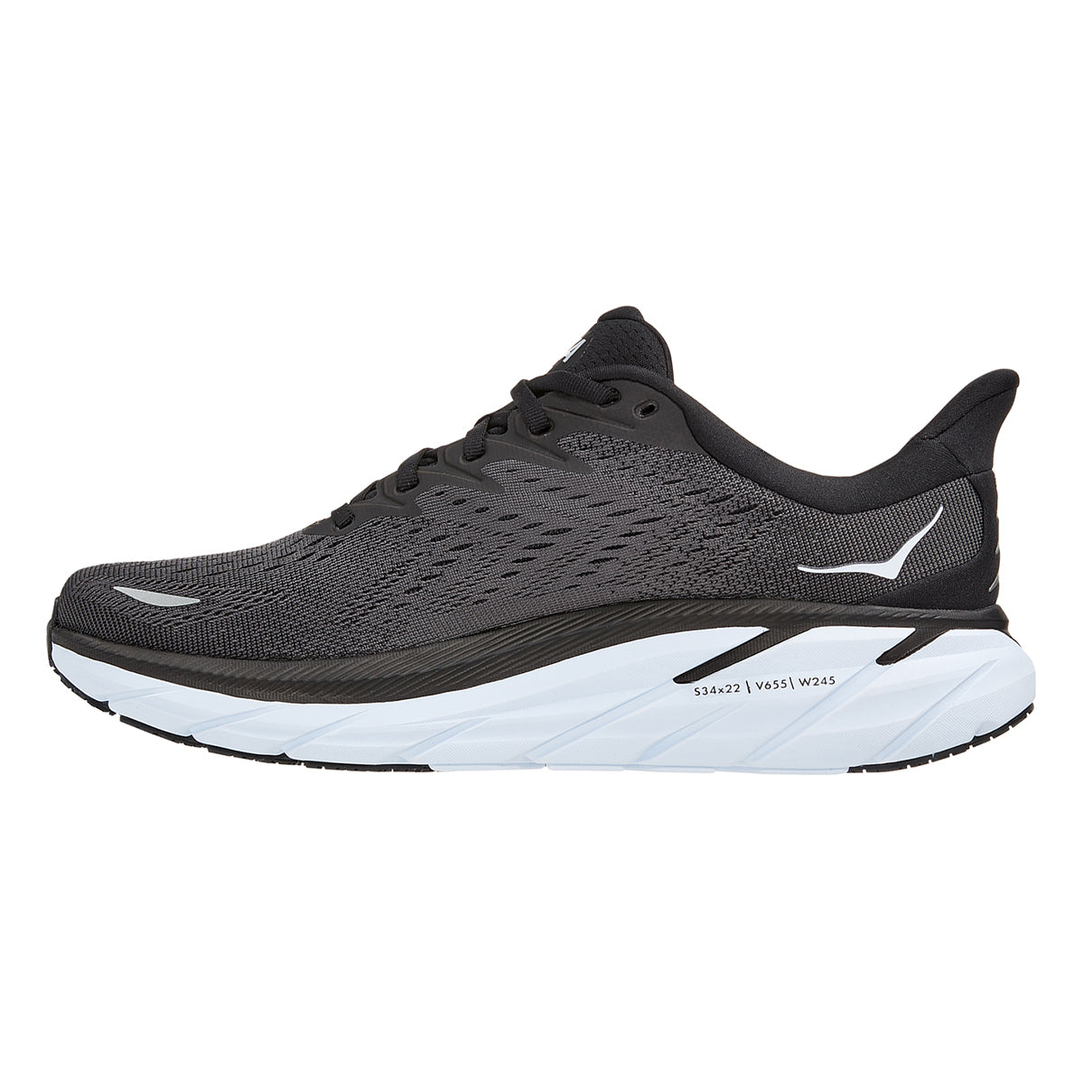 Hoka Clifton 8 - Black - White