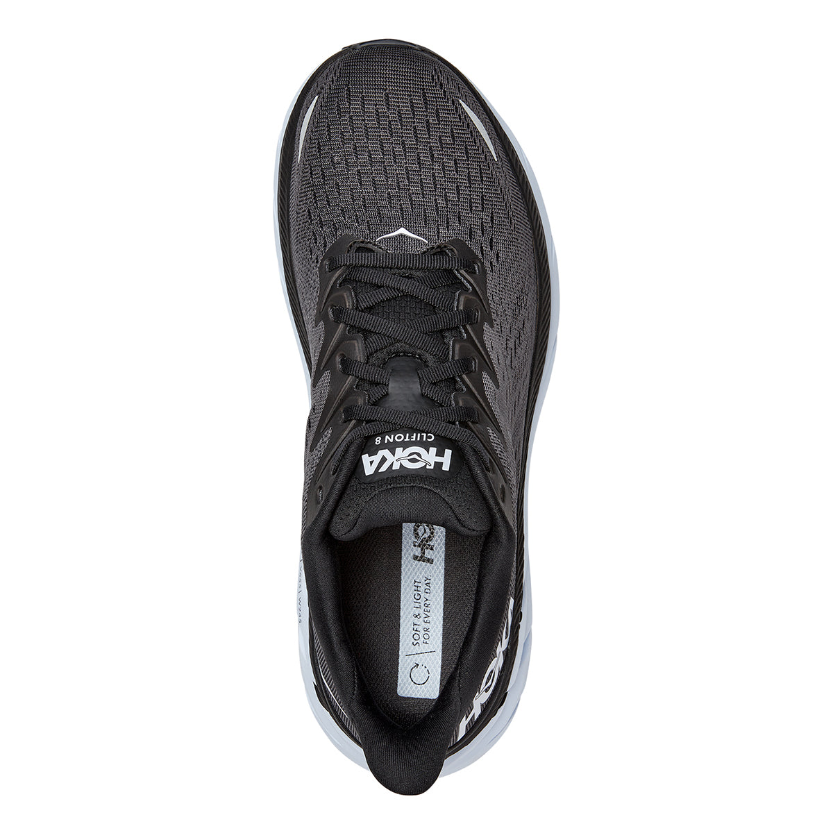 Hoka Clifton 8 - Black - White