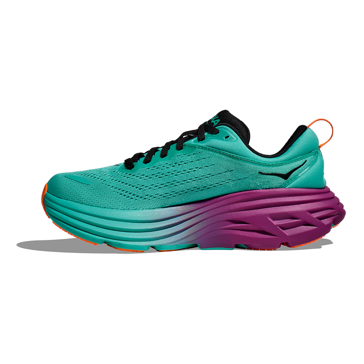 Hoka Bondi 8 - Electric Aqua - Black