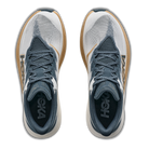 HOKA Rocket X 3 unisex racing shoes in Frost/Faded Navy, top view