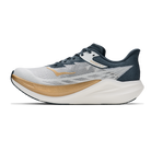 HOKA Rocket X 3 unisex racing shoe in Frost/Faded Navy, medial view