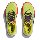 HOKA Rocket X 3 unisex racing shoes in Neon Yuzu/Squid Ink, top view