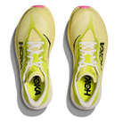 HOKA Rocket X 3 unisex racing shoes in Sunlight/Neon Hoka Citrus, top view