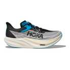 HOKA Rocket X 3 unisex racing shoe in White/Black, lateral view