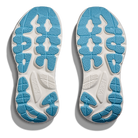 HOKA Gaviota 6 women's max cushion running shoes in Cosmic Grey/Stardust, outsole view