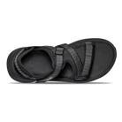 Teva Aventrail R2T men's adventure sandal in Black/Black, top view
