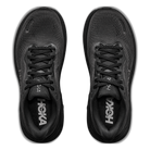 HOKA Clifton 11 men's running shoes in Black/Black, top view