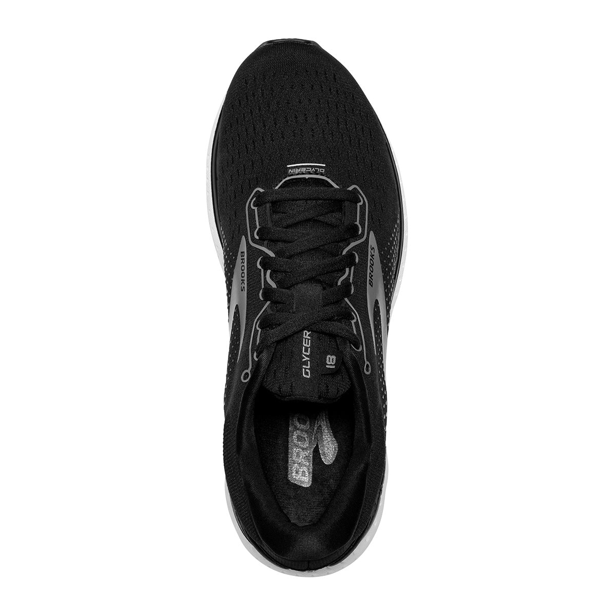 Brooks Glycerin 18 - Black - Pewter - White