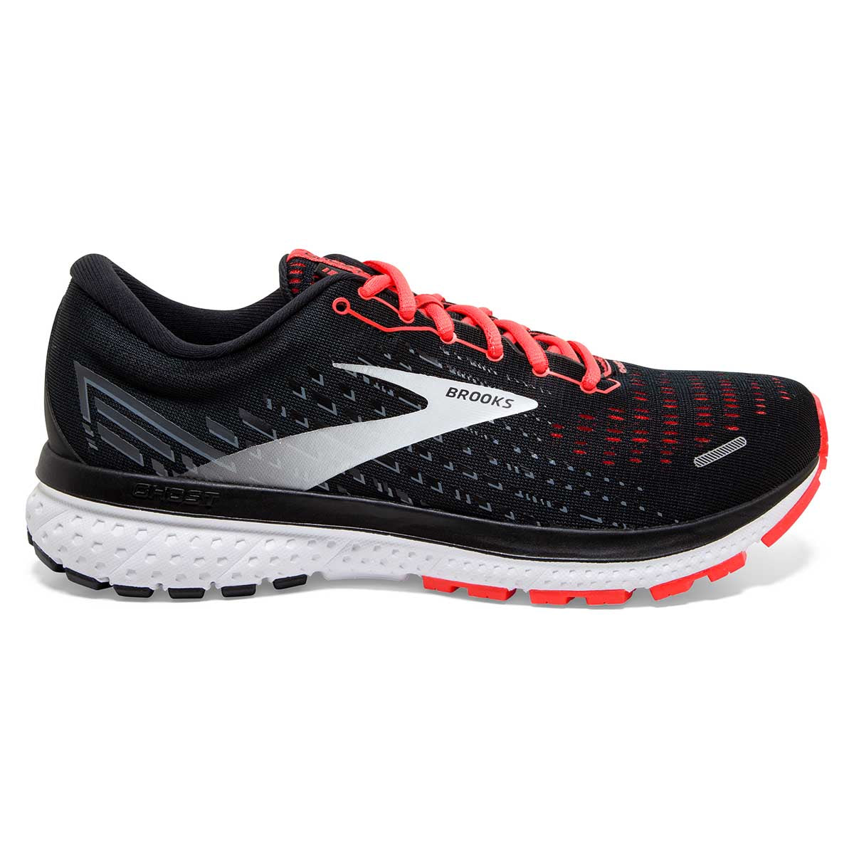 Brooks Ghost 13 - Black - Ebony - Coral