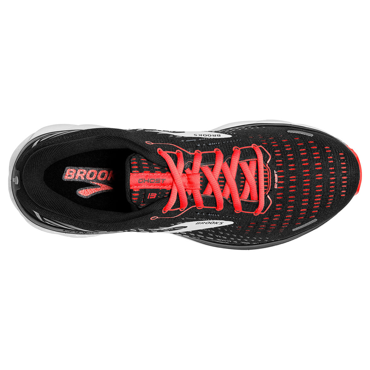 Brooks Ghost 13 - Black - Ebony - Coral