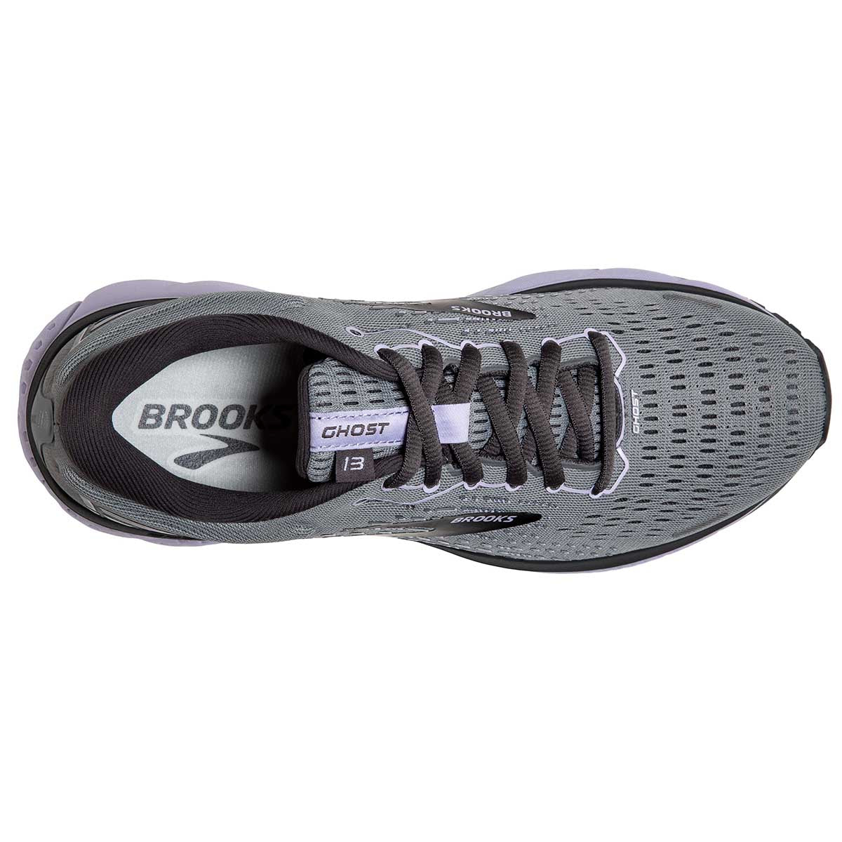 Brooks Ghost 13 - Grey - Blackened Pearl - Purple