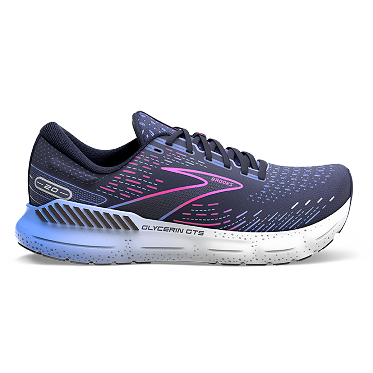 Brooks Glycerin GTS 20 - Peacoat - Blue - Pink