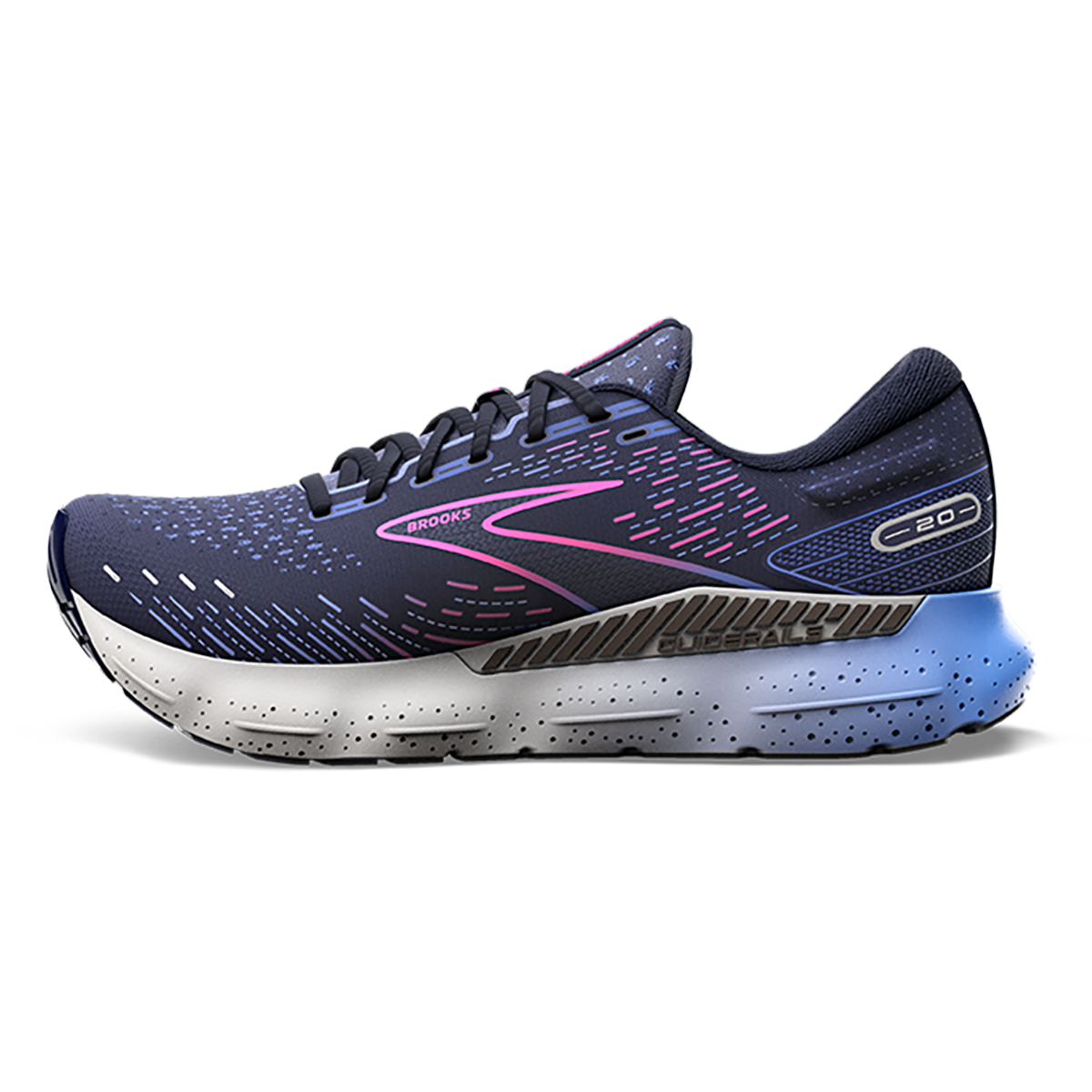Brooks Glycerin GTS 20 - Peacoat - Blue - Pink