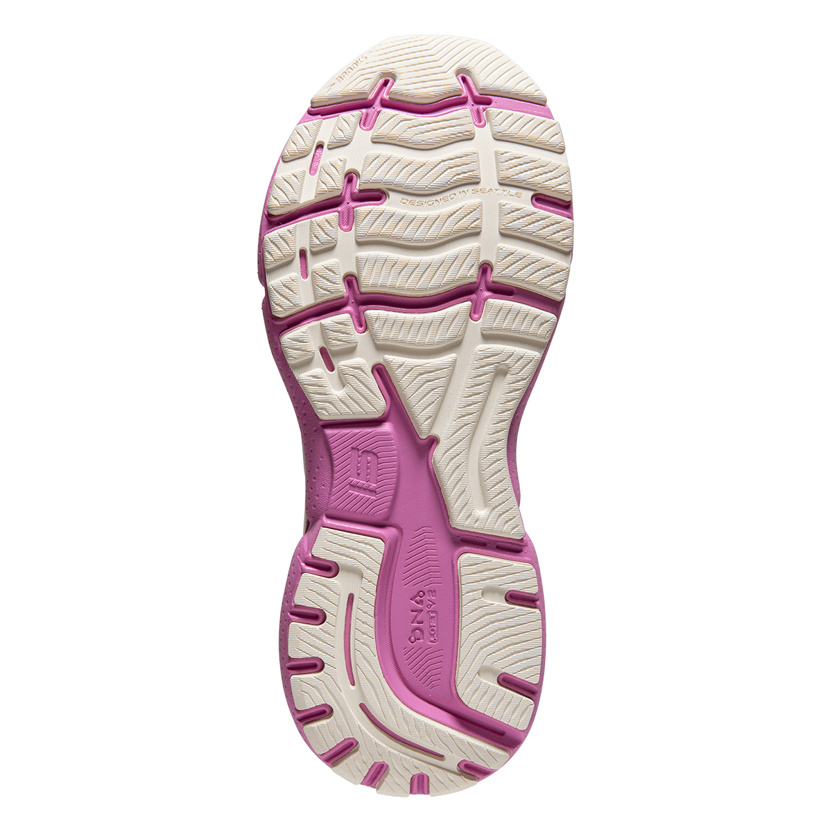 Brooks Ghost 15 - Grey - Coconut - Fuchsia