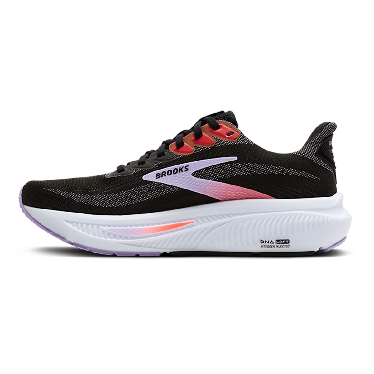 Brooks Ghost 17 Black - Purple - Coral