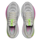 Brooks Adrenaline GTS 25 women's stability running shoes in Oyster/Pink/Green, top view