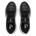 Brooks Adrenaline GTS 25 women's stability running shoes in Black/Grey/White, top view