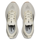 Brooks Glycerin 23 women's running shoes in White/Black/Biscuit, top view