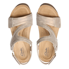 Clarks Calenne Carmen women's sandal in Blush Metallic, top view