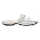 Clarks Breeze Piper women's sandal in White, lateral view