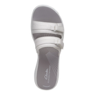 Clarks Breeze Piper women's sandal in White, top view
