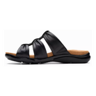 Clarks Kitly Slide women's sandals in Black Leather, medial view