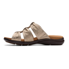Clarks Kitly Slide women's sandals in Metallic Leather, medial view