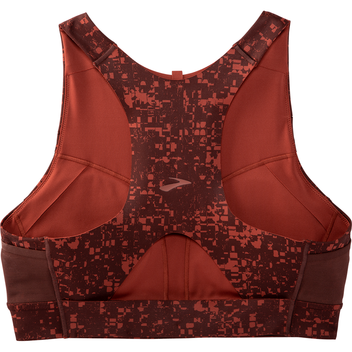 Brooks Drive 3 Pocket Run Bra - RR Glitch Print - Copper